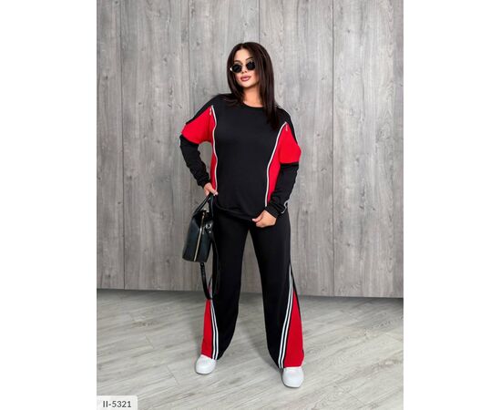 Жіночий костюм кофта з брюками на різанику великі розміри р.48-50;52-54;56-58 "BRENDA" купити недорого від прямого постачальника, зображення 9