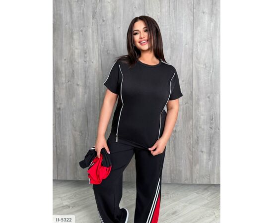 Жіночий костюм кофта з брюками на різанику великі розміри р.48-50;52-54;56-58 "BRENDA" купити недорого від прямого постачальника, зображення 8