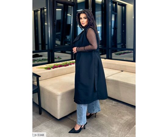 Жіночий тренч великого розміру р.48-50;52-54;56-58 "BRENDA" купити недорого від прямого постачальника, зображення 48