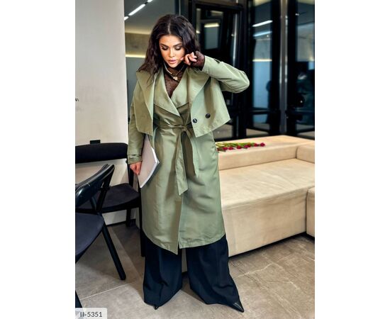 Жіночий тренч великого розміру р.48-50;52-54;56-58 "BRENDA" купити недорого від прямого постачальника, зображення 45