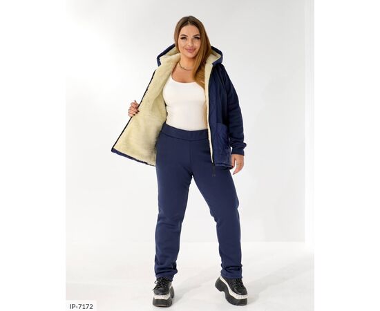 Фотография Женский костюм кофта с брюками на резнике большие размеры р.48-50;52-54;56-58;60-62 "BRENDA" купить недорого от прямого поставщика, изображение 4