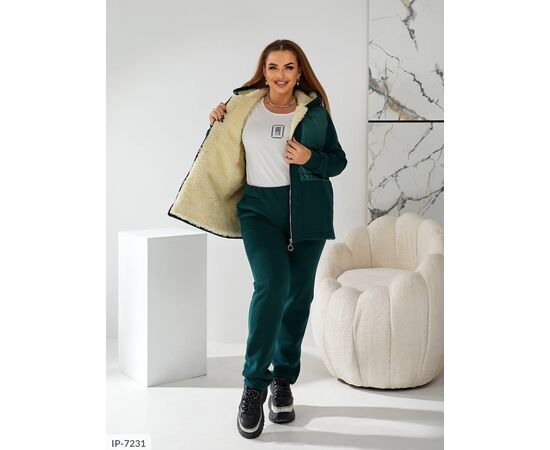 Жіночий костюм кофта з брюками на різанику великі розміри р.48-50;52-54;56-58;60-62 "BRENDA" купити недорого від прямого постачальника, зображення 12