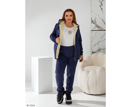 Жіночий костюм кофта з брюками на різанику великі розміри р.48-50;52-54;56-58;60-62 "BRENDA" купити недорого від прямого постачальника, зображення 10