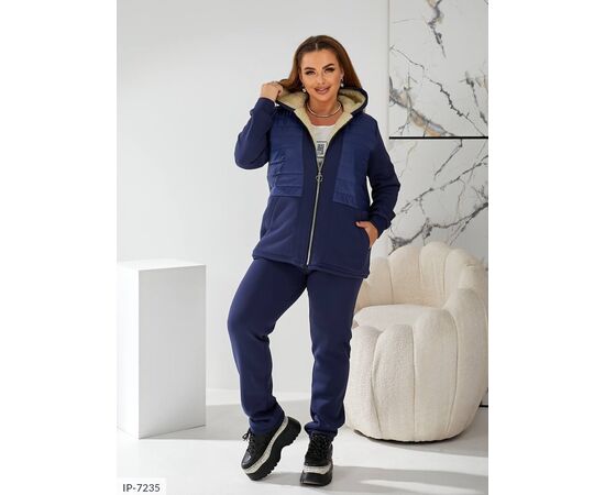 Жіночий костюм кофта з брюками на різанику великі розміри р.48-50;52-54;56-58;60-62 "BRENDA" купити недорого від прямого постачальника, зображення 9