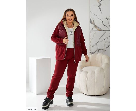 Жіночий костюм кофта з брюками на різанику великі розміри р.48-50;52-54;56-58;60-62 "BRENDA" купити недорого від прямого постачальника, зображення 7