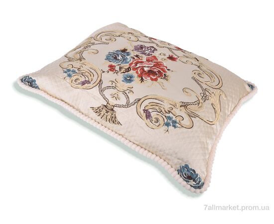 Подушка  Гобелен 07886-2 beige (70x50) (2 шт. р.сіткаOne size) "Obuvok" недорого оптом від прямого постачальника, зображення 2