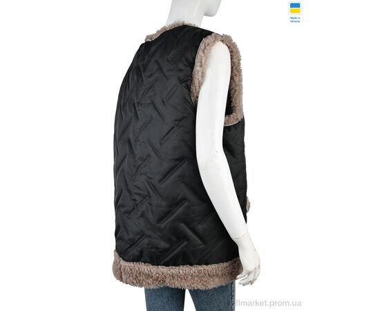 Фотография Жилетка женская Зима Жилетка N2 норма чорний (6 шт. р.сетка 52-62) "LiBang" недорого оптом от прямого поставщика, изображение 2