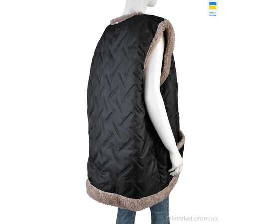 Фотография Жилетка женская Зима Жилетка N3 батал чорний (3 шт. р.сетка 64-68) "LiBang" недорого оптом от прямого поставщика, изображение 2