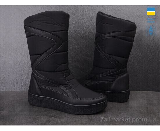 Дутики жіночі утеплені  Paolla 220 чорний (8 пар р.37-42) "Paolla" недорого оптом від прямого постачальника, зображення 2