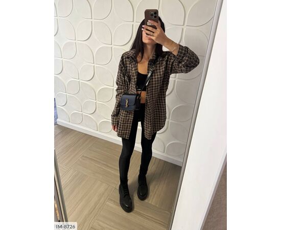 Жіноча фланелева сорочка р.УНИВЕРСАЛЬНЫЙ (2кол.) "ANNVER" купити недорого від прямого постачальника, зображення 6