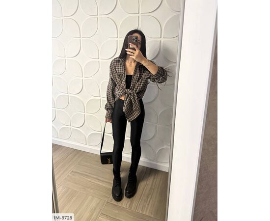 Жіноча фланелева сорочка р.УНИВЕРСАЛЬНЫЙ (2кол.) "ANNVER" купити недорого від прямого постачальника, зображення 4