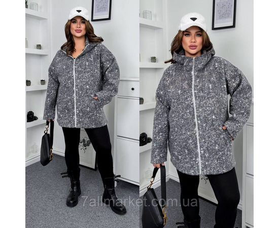 Кардиган-пальто жіночий баранчик на хутрі 46-60 "LADA" недороги від прямого постачальника, зображення 2