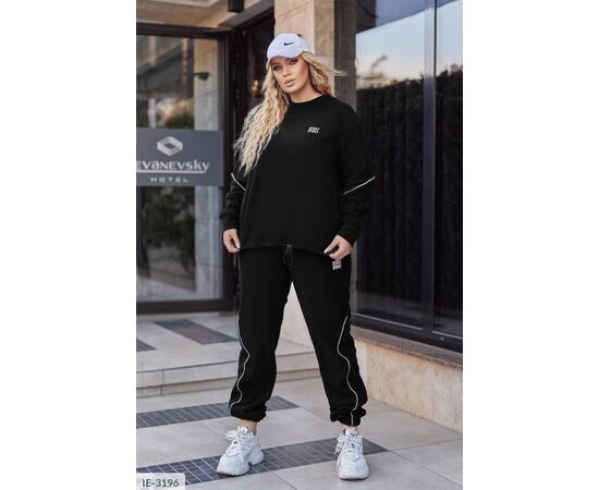 Жіночий прогулянковий костюм зі штанами великі розміри р.50-52;54-56;58-60;62-64 (6кол.) "LETTI" купити недорого від прямого постачальника, зображення 5