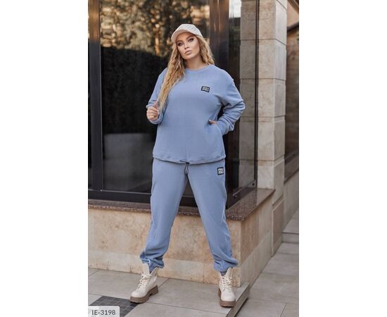 Фотография Женский прогулочный костюм со штанами большие размеры р.50-52;54-56;58-60;62-64 (6цв) "LETTI" купить недорого от прямого поставщика, изображение 3