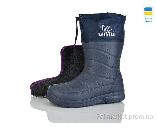 Чоботи з піни жіночі Зима BB24 синій (6 пар р.37-41) "M&L Alex14" недорого оптом від прямого постачальника, зображення 2