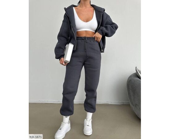 Фотография Женский спортивный костюм трёхнитка на флисе р.42-44;46-48 "BEST FASHION" купить недорого от прямого поставщика, изображение 2