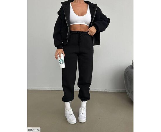 Фотография Женский спортивный костюм трёхнитка на флисе р.42-44;46-48 "BEST FASHION" купить недорого от прямого поставщика, изображение 5