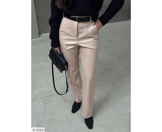 Шкіряні жіночі штани на флісі. р.42-44;44-46;46-48 (3кол.) "BEST FASHION" купити недорого від прямого постачальника, зображення 2