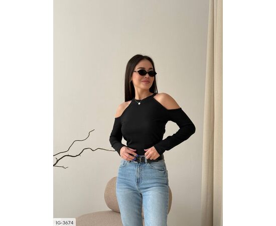 Фотография Лонгслив женский р.42-44;44-46 (2цв) "BEST FASHION" купить недорого от прямого поставщика, изображение 2