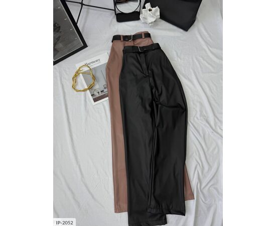 Шкіряні жіночі штани на флісі. р.42-44;44-46;46-48 (3кол.) "BEST FASHION" купити недорого від прямого постачальника, зображення 20