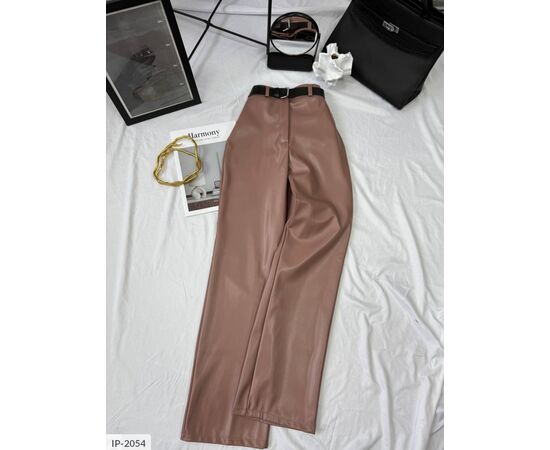 Шкіряні жіночі штани на флісі. р.42-44;44-46;46-48 (3кол.) "BEST FASHION" купити недорого від прямого постачальника, зображення 19