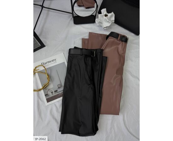 Шкіряні жіночі штани на флісі. р.42-44;44-46;46-48 (3кол.) "BEST FASHION" купити недорого від прямого постачальника, зображення 12