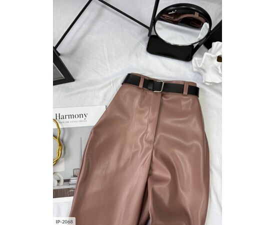 Шкіряні жіночі штани на флісі. р.42-44;44-46;46-48 (3кол.) "BEST FASHION" купити недорого від прямого постачальника, зображення 9