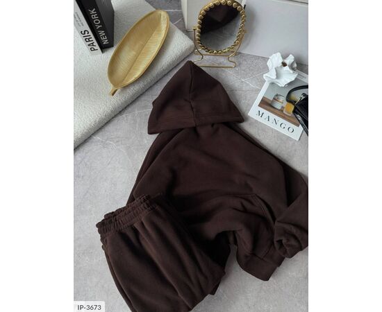 Фотография Женский костюм на флисе с широкими брюками и худи оверсайз большого размера р.48-52 "BEST FASHION" купить недорого от прямого поставщика, изображение 16