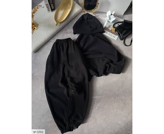 Фотография Женский костюм на флисе с широкими брюками и худи оверсайз большого размера р.48-52 "BEST FASHION" купить недорого от прямого поставщика, изображение 14