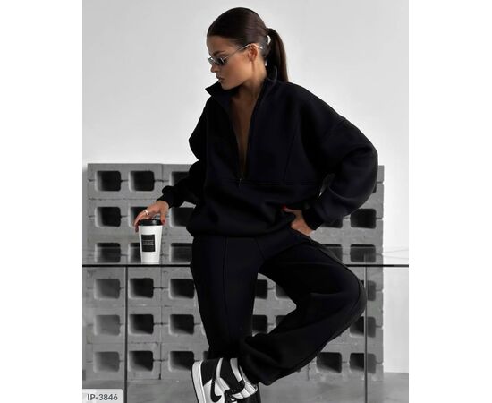 Фотография Женский спортивный костюм трёхнитка на флисе р.42-44;46-48 "BEST FASHION" купить недорого от прямого поставщика, изображение 4