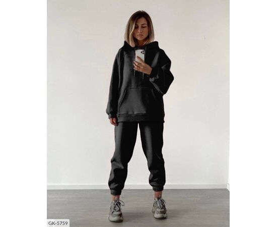 Фотография Худи с кенгуру + джогеры свободного кроя р.48-52 "BEST FASHION" купить недорого от прямого поставщика, изображение 3