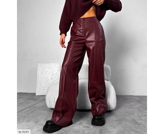 Шкіряні жіночі штани на флісі. р.XS;S;M;L;42-44;44-46;46-48 "BEST FASHION" купити недорого від прямого постачальника, зображення 10