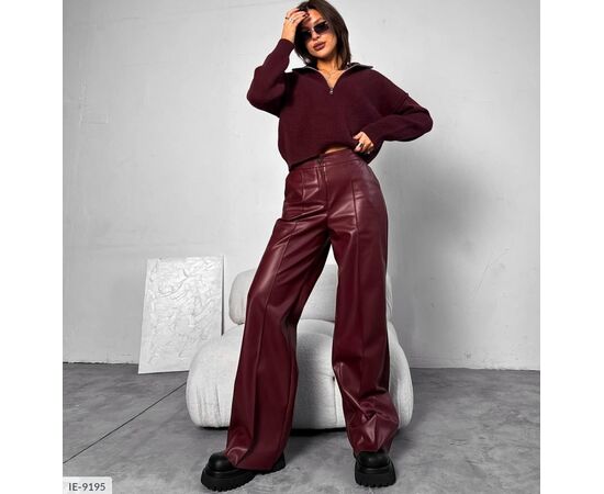 Шкіряні жіночі штани на флісі. р.XS;S;M;L;42-44;44-46;46-48 "BEST FASHION" купити недорого від прямого постачальника, зображення 11