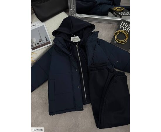 Фотография Женский костюм на флисе с широкими брюками и худи оверсайз большого размера р.48-50 "BEST FASHION" купить недорого от прямого поставщика, изображение 8