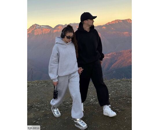 Фотография Худи оверсайз и джогеры, на худи присутствуют карманы в боковых швах р.48-52 (2цв) "BEST FASHION" купить недорого от прямого поставщика, изображение 5