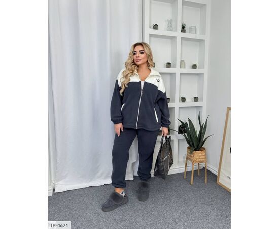 Фотография Костюм на флисе женский большого размера р.50-52;54-56;58-60 "VIKA" купить недорого от прямого поставщика, изображение 13