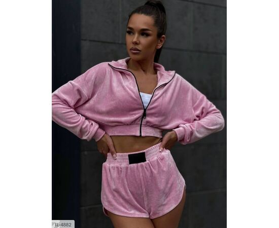 Фотография Спортивный костюм женский с шортами р.S-M;M-L (3цв) "ANNVER" купить недорого от прямого поставщика, изображение 9