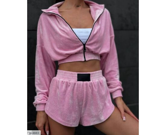 Фотография Спортивный костюм женский с шортами р.S-M;M-L (3цв) "ANNVER" купить недорого от прямого поставщика, изображение 8