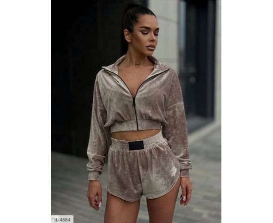 Фотография Спортивный костюм женский с шортами р.S-M;M-L (3цв) "ANNVER" купить недорого от прямого поставщика, изображение 7