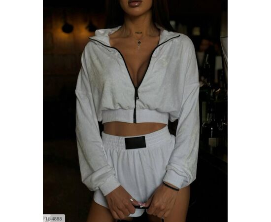 Фотография Спортивный костюм женский с шортами р.S-M;M-L (3цв) "ANNVER" купить недорого от прямого поставщика, изображение 3