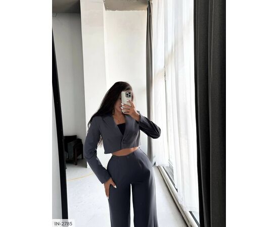 Фотография Костюм двойка женский пиджак и брюки р.S-M;M-L (4цв) "ANNVER" купить недорого от прямого поставщика, изображение 9