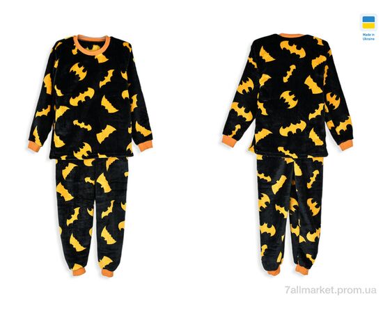 Дитяча піжама Зима 19936 black (3 шт. р.сітка128-140) "Kir15" недорого оптом від прямого постачальника, зображення 3
