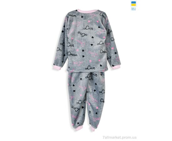 Дитяча піжама Зима 199361 grey (3 шт. р.сітка128-140) "Kir15" недорого оптом від прямого постачальника, зображення 2