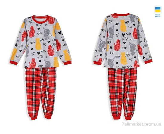 Дитяча піжама Зима 195365 grey (3 шт. р.сітка128-140) "Kir15" недорого оптом від прямого постачальника, зображення 3