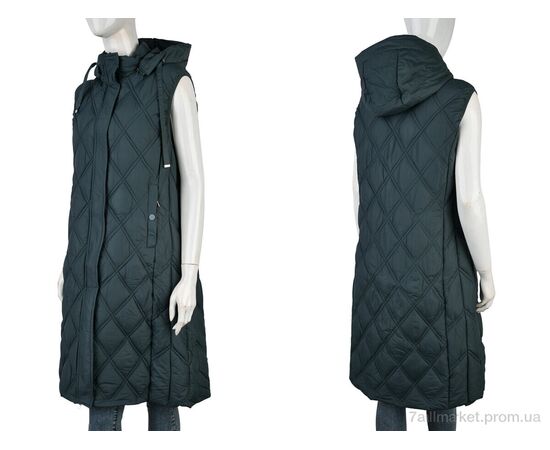 Жилетка жіноча Весна/осінь 615 (12125) green (5 шт. р.сіткаXL-5XL) "Obuvok" недорого оптом від прямого постачальника, зображення 3