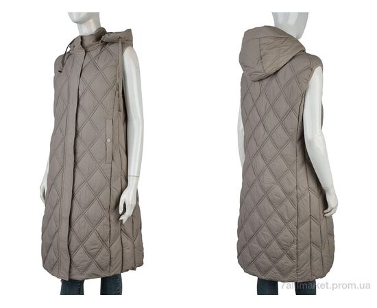 Жилетка жіноча Весна/осінь 615 (12125) beige (5 шт. р.сіткаXL-5XL) "Obuvok" недорого оптом від прямого постачальника, зображення 3