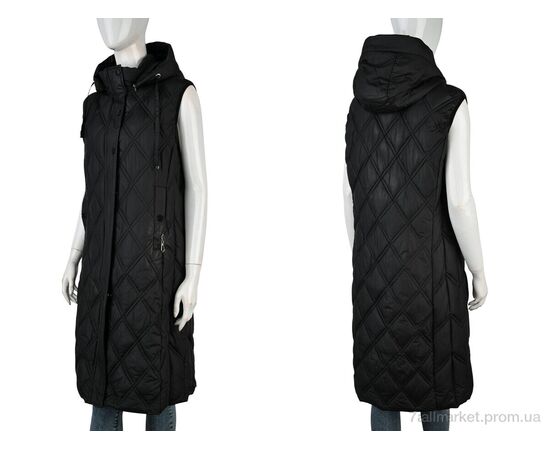 Жилетка жіноча Весна/осінь 615 (12125) black (5 шт. р.сіткаXL-5XL) "Obuvok" недорого оптом від прямого постачальника, зображення 3