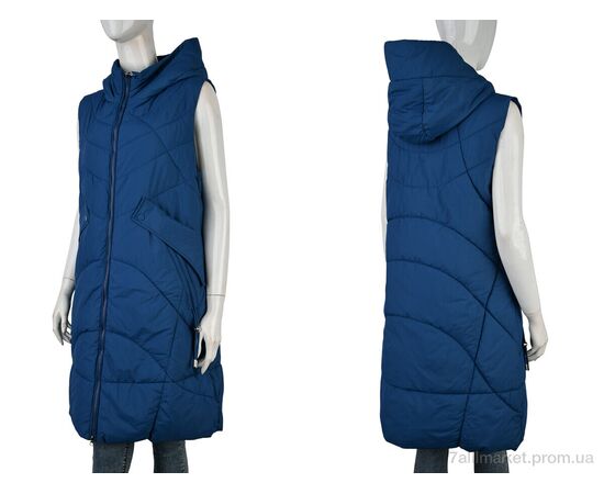 Жилетка жіноча Весна/осінь 2301 (12123) blue (5 шт. р.сіткаM-2XL) "Obuvok" недорого оптом від прямого постачальника, зображення 3