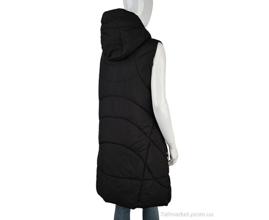 Жилетка жіноча Весна/осінь 2301 (12123) black (5 шт. р.сіткаM-2XL) "Obuvok" недорого оптом від прямого постачальника, зображення 2