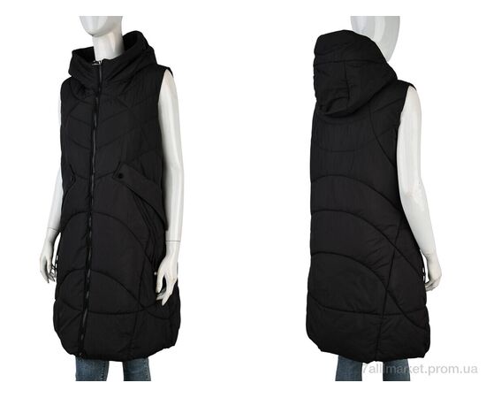 Жилетка жіноча Весна/осінь 2301 (12123) black (5 шт. р.сіткаM-2XL) "Obuvok" недорого оптом від прямого постачальника, зображення 3